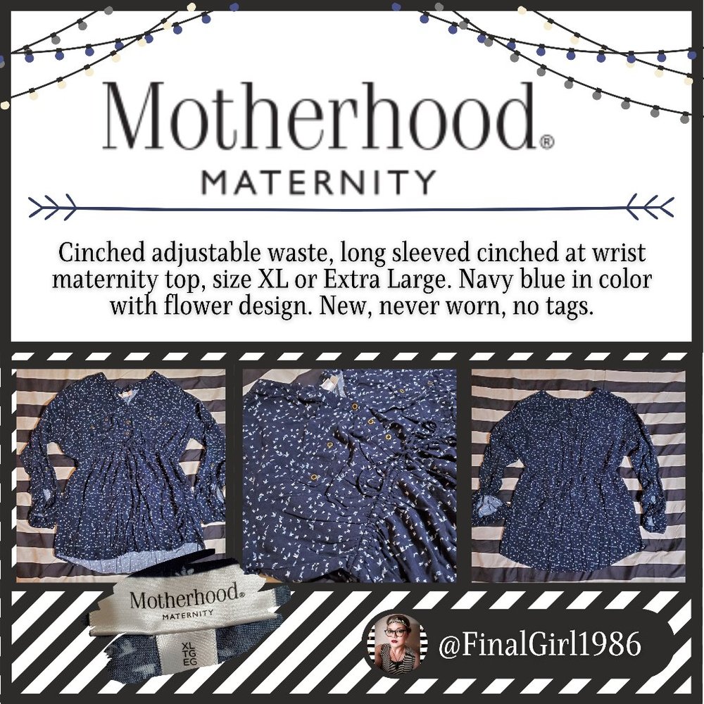 Maternity Top Navy Blue